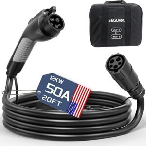 50Amp 20ft J1772 EV Charger Extension Cable